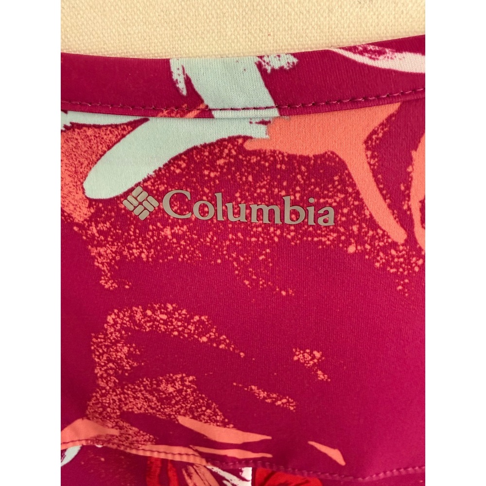 Columbia Dress Womens XXL Magenta Pink Floral Bird Print Excellent - Picture 6 of 7